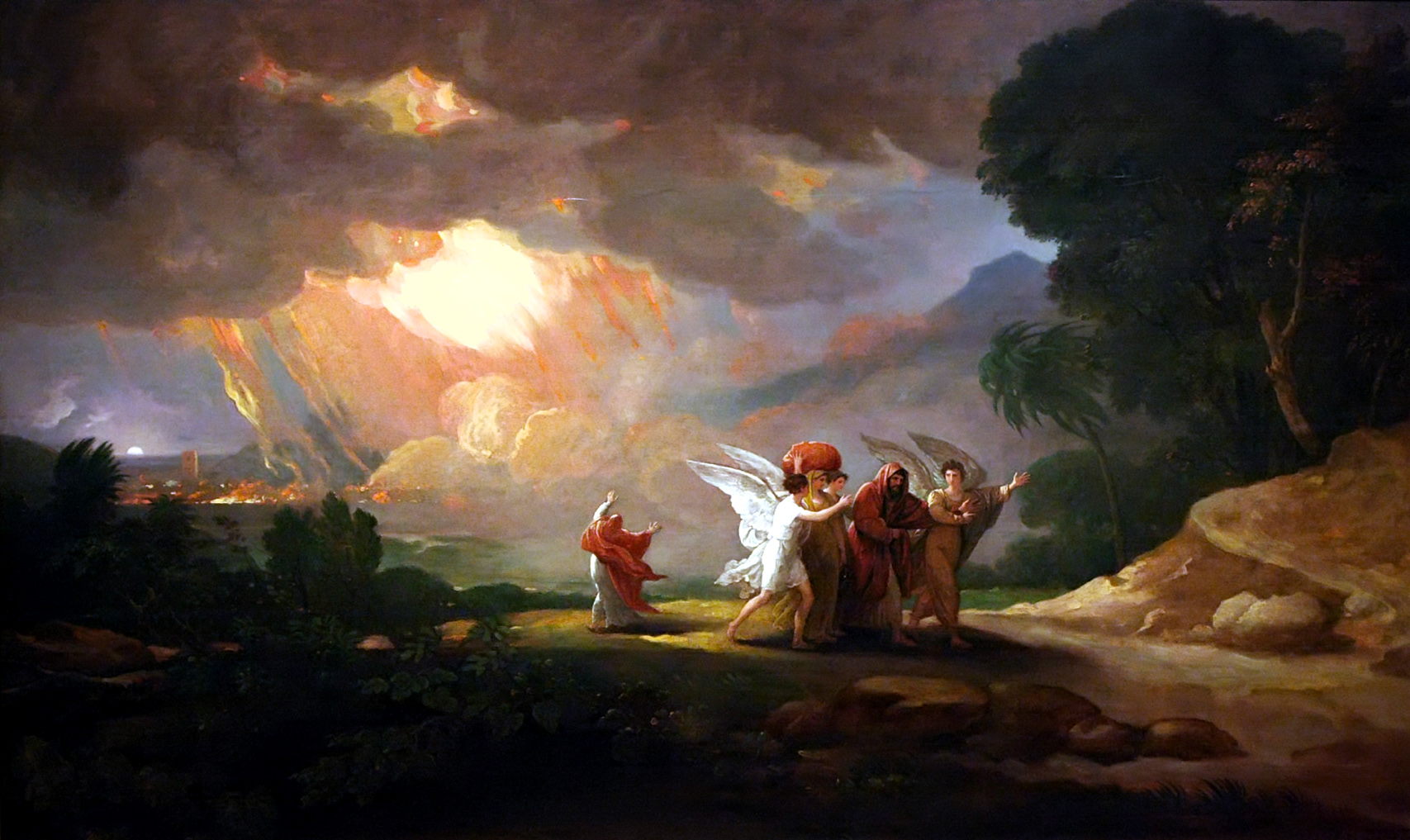 Lot Fleeing Sodom BenjaminWest 1810